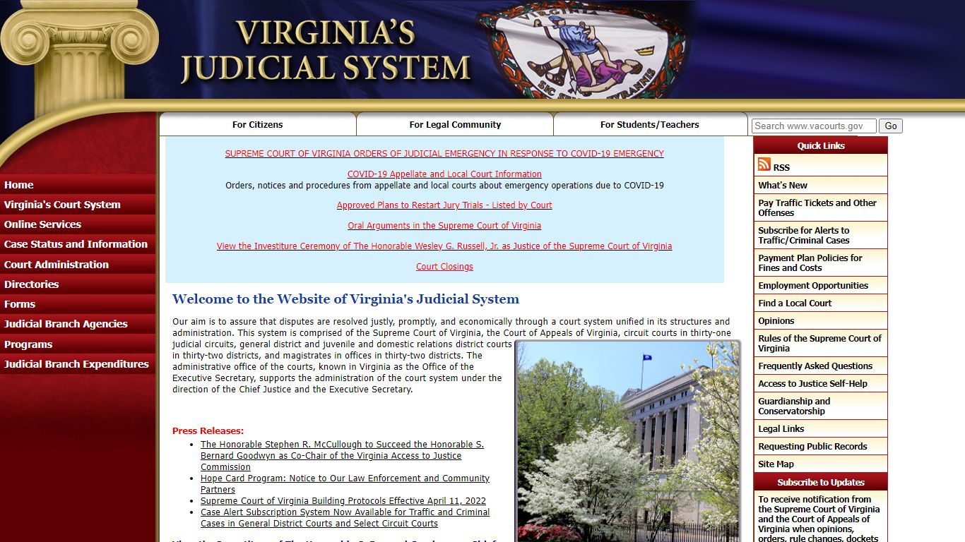The Official Web Site for Virginia’s Judicial System